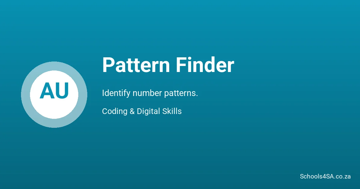 Pattern Finder - Coding & Digital Skills | Schools4SA
