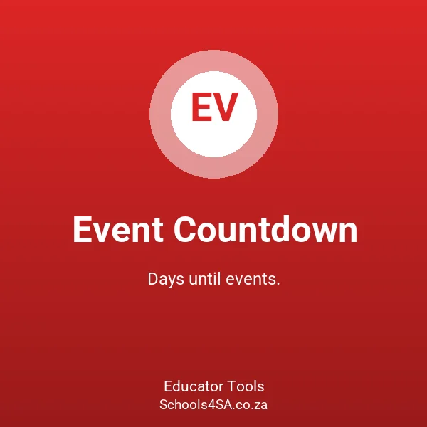 Countdown For Testing Event Countdown - Educator Tools | Schools4SA